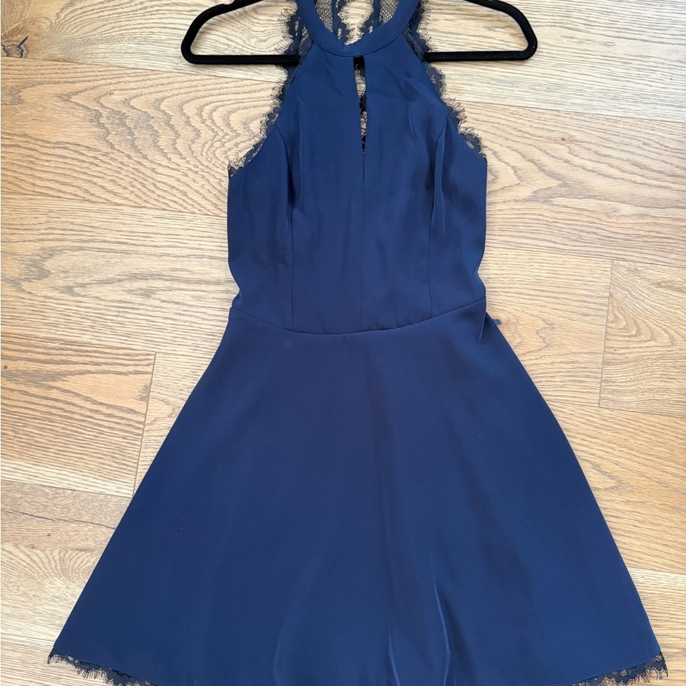 Elegant Navy Blue Sleeveless Dress